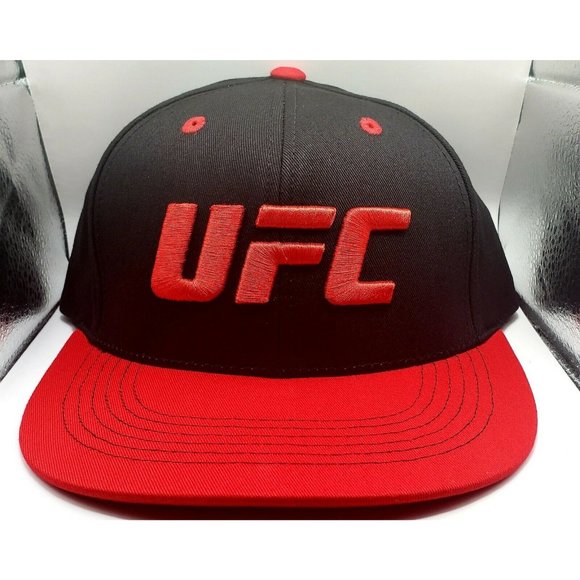 Reebok | Accessories | Mens Reebok Ufc Flatbrim Snapback Hat Black Re ...